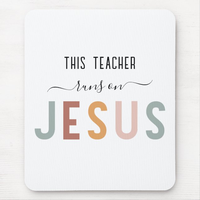 Mousepad Profissões de fé Jesus personalizadas (Frente)