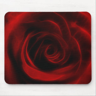 Mousepad profundidade de rosa vermelha do amor