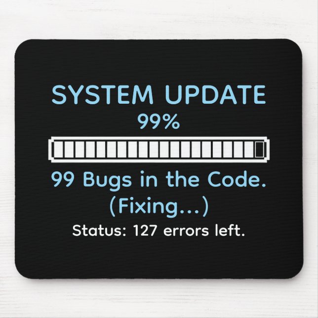 Mousepad Programador Engraçado Codificando (Frente)