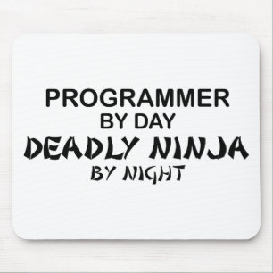 Mousepad Programador Ninja mortal em a noite