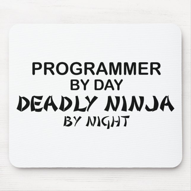 Mousepad Programador Ninja mortal em a noite (Frente)
