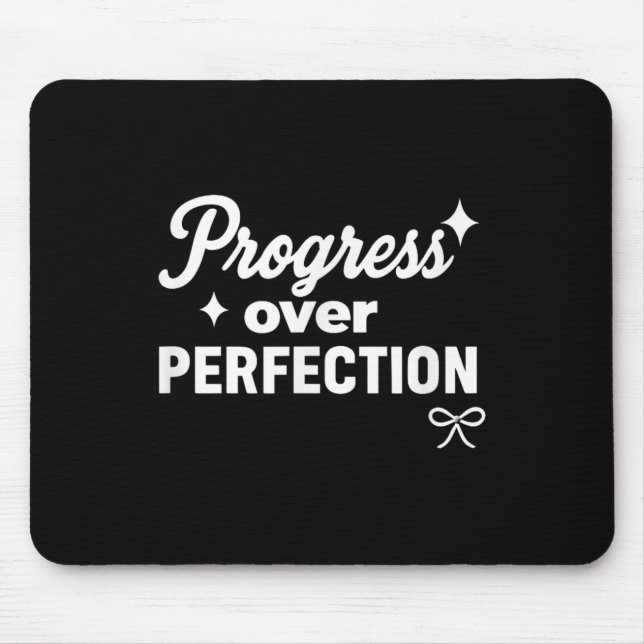 Mousepad Progress Over Perfection Motivational Christian Se (Frente)