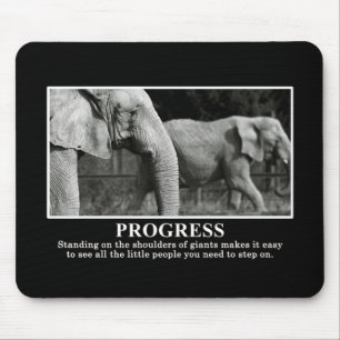 Mousepad Progresso estando nos ombros de Giants