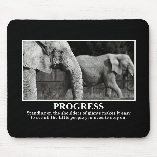 Mousepad Progresso estando nos ombros de Giants (Frente)
