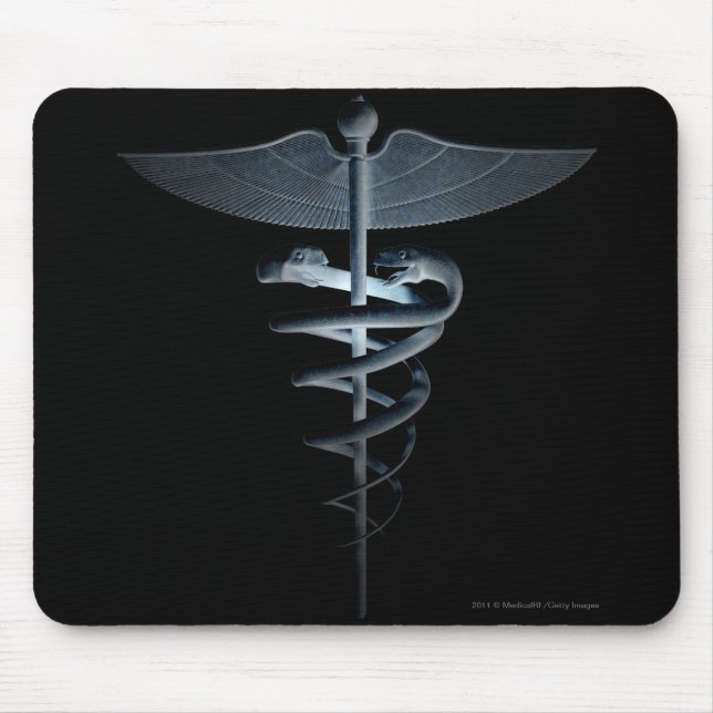 Mousepad Projector em um caduceus médico (Frente)