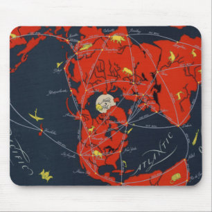 Mousepad Projetada Global Air Routers World