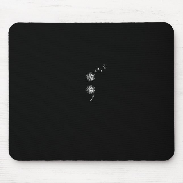 Mousepad Projeto Semicolon Prevenção Suicida Dandel (Frente)
