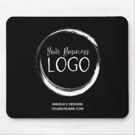 Mousepad Promocional de logotipo preto e branco