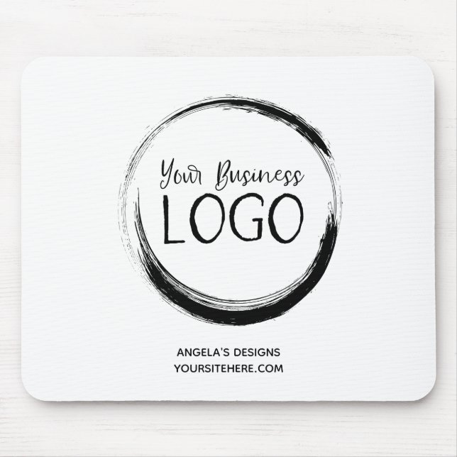 Mousepad Promocional de logotipo preto para empresas (Frente)