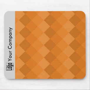 Mousepad Promocional Pixel Cinza Padrão Laranja Preto