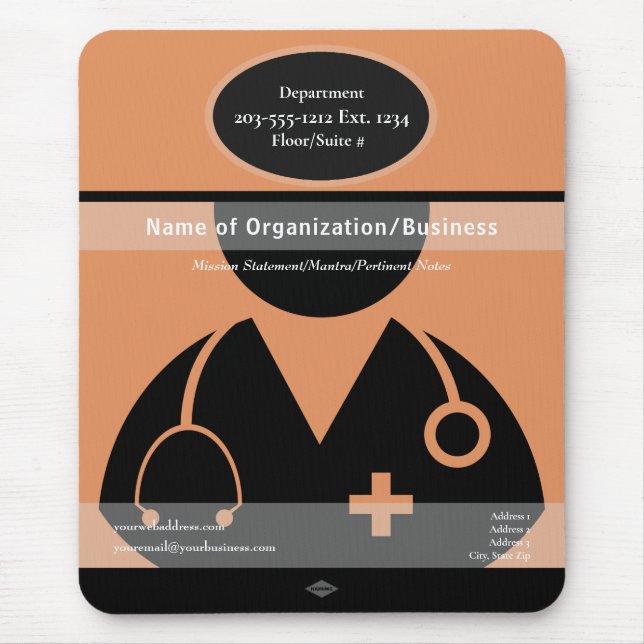 Mousepad Promocional Tema Médico HAMbyWG (Frente)
