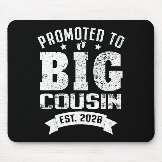 Mousepad Promoted To Big Cousin 2026 Cool Cousin Baby Annou (Frente)