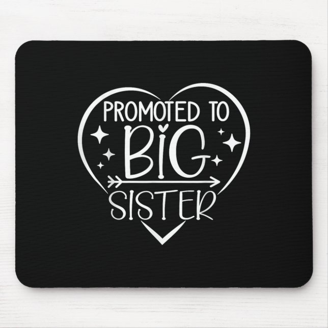 Mousepad Promoted To Big Sister - New Baby Birth Announceme (Frente)