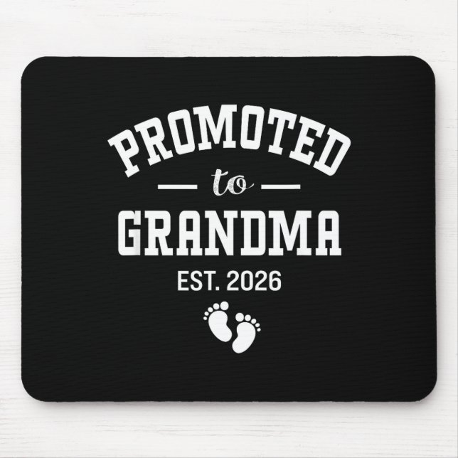 Mousepad Promoted To Grandma 2026 First Time Grandmother Wo (Frente)