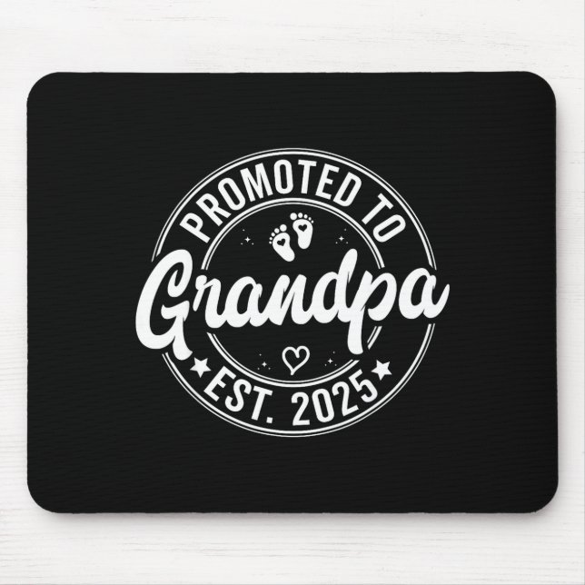 Mousepad Promoted To Grandpa Est 2025 Grandparents New Gran (Frente)