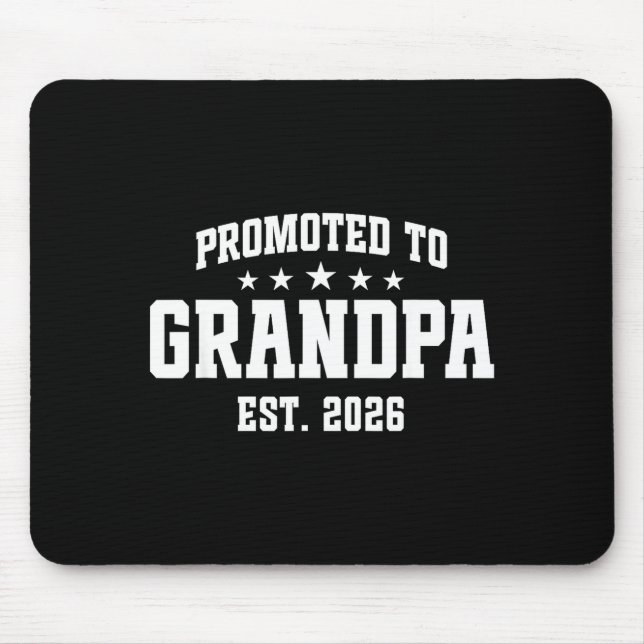 Mousepad Promoted To Grandpa Est. 2026 Grandparent Baby Ann (Frente)