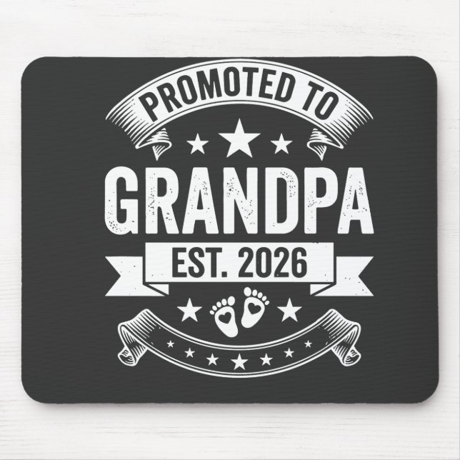 Mousepad Promoted to Grandpa Est 2026 New Grandpa Announcem (Frente)