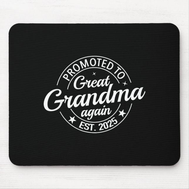 Mousepad Promoted To Great Grandma Again 2025 Pregnancy Bab (Frente)