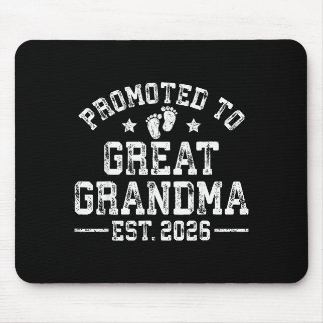 Mousepad Promoted To Great Grandma Est 2026 First Time New  (Frente)