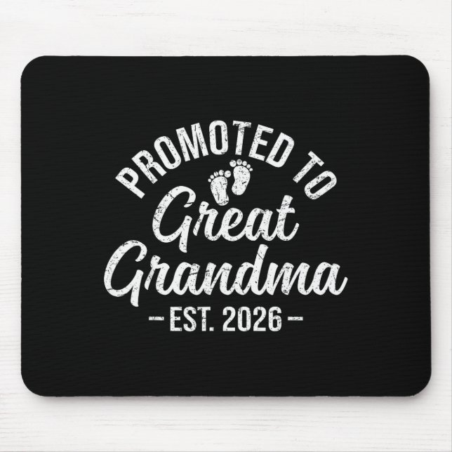 Mousepad Promoted To Great Grandma Est 2026 First Time New  (Frente)