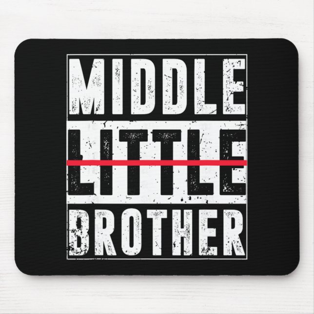Mousepad Promoted To Middle Brother Funny New Baby Announce (Frente)