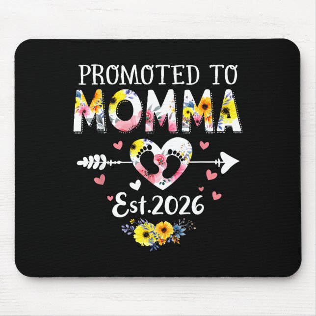 Mousepad Promoted To Momma 2026 First Time New Grandma Preg (Frente)