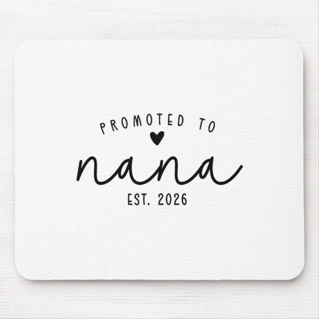 Mousepad Promoted To Nana Est 2026 New Nana Mothers Day Wom (Frente)