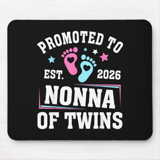 Mousepad Promoted To Nonna Est 2026 Of Twins Gender Reveal  (Frente)