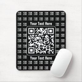 Mousepad Promotional QR code (editable) plus Logo Pattern