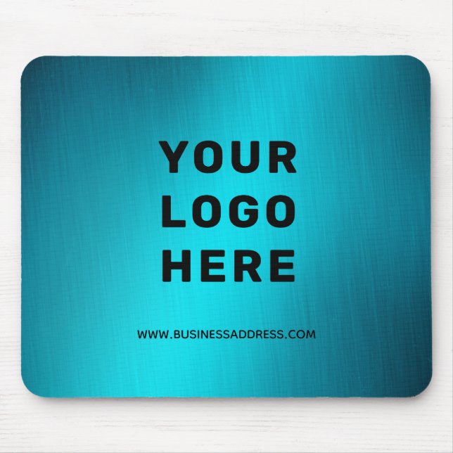Mousepad Promotional Your Logo Here Business Teal Metallic (Frente)