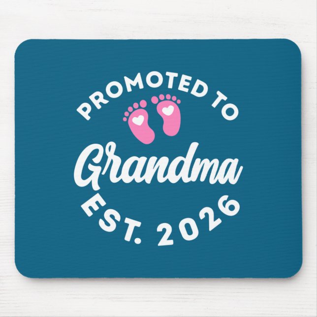 Mousepad Promovida a avó est. 2026 anúncio de bebê para (Frente)