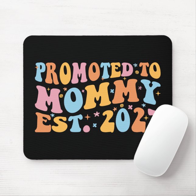 Mousepad Promovida a Mamãe Est 2027 Anúncio de Nova Mamãe (Com mouse)
