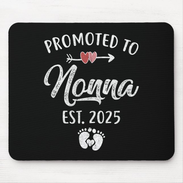 Mousepad Promovida Para Nonna Est 2025 Funny Primeira Mãe (Frente)