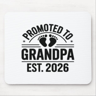 Mousepad Promovido a Avô, Est. 2026, Novo Avô Engraçado