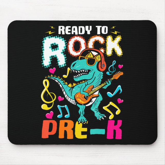 Mousepad Pronto Para Arrastar Dinossauro Pré-K De Volta Par (Frente)
