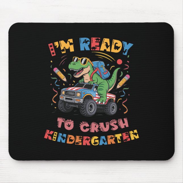 Mousepad Pronto Para Esmagar Caminhão Monstro Jardim de Inf (Frente)