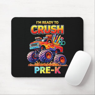 Mousepad Pronto para Esmagar Caminhão Monstro Pré-Escolar d