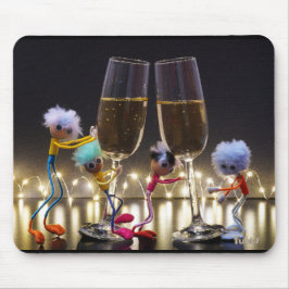 Mousepad Proostende Fubby's die wat te vieren hebben.