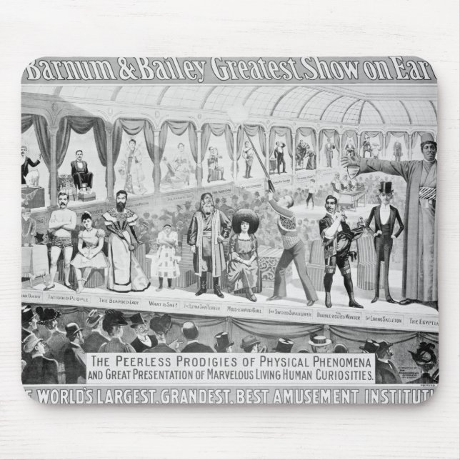 Mousepad Propaganda de poster, 'o Barnum e o Bailey (Frente)