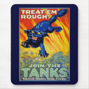 Mousepad Propaganda militar da guerra do vintage com um