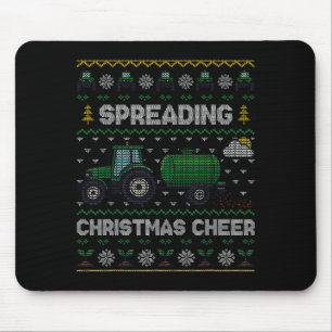 Mousepad Propagando Alegria de Natal Trator de Fazenda Engr