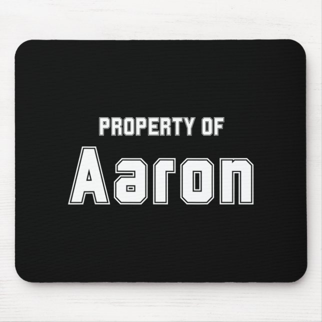 Mousepad Propriedade De Aaron Funny Bachelorette Gifts Para (Frente)