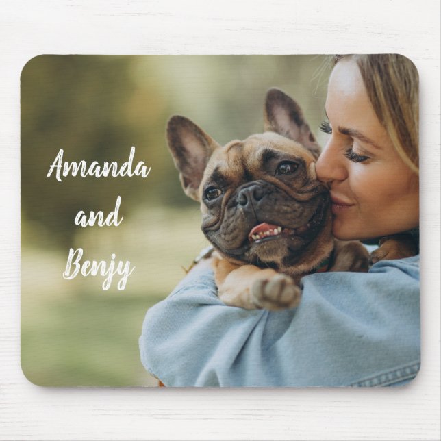 Mousepad Proprietário de cachorro bonito personalizado (Frente)