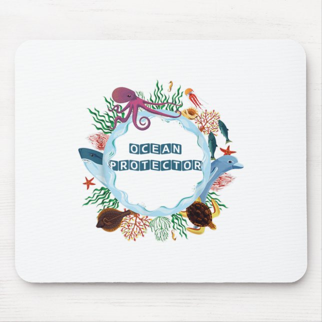 Mousepad Proteção ambiental Conservação da Natureza, Ocea (Frente)