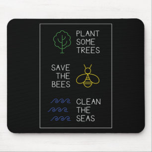 Mousepad Proteção Ambiental Dizendo, Árvores Vegetais, Salv