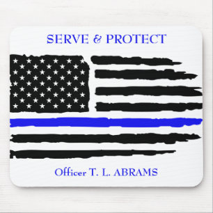 Mousepad Proteção e serviço de linha azul fina