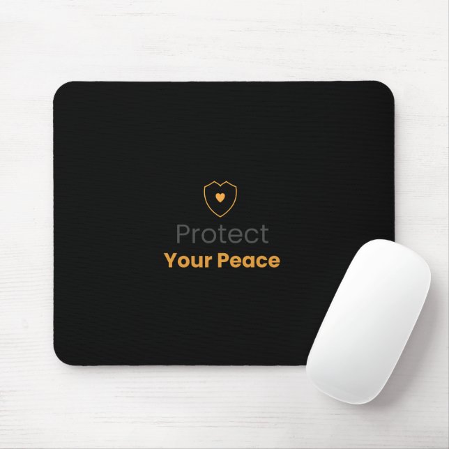 Mousepad Protect Your Peace – Minimal Motivational Mouse Pa (Com mouse)