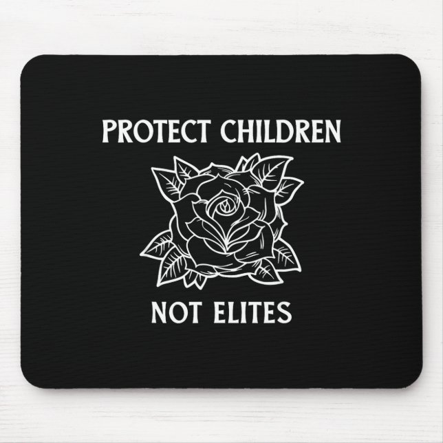 Mousepad Proteger crianças, não elites (Frente)