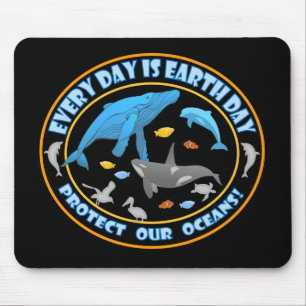 Mousepad Proteger o Dia da Terra dos Nossos Oceanos