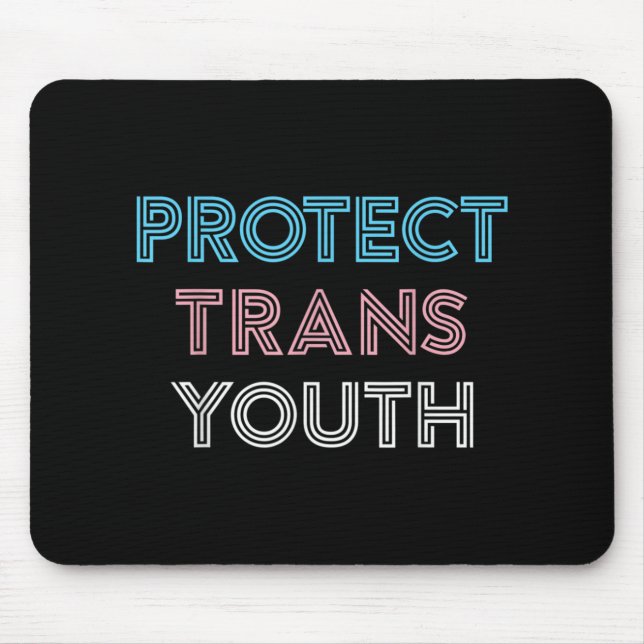 Mousepad Proteger o Orgulho LGBT Transgênere de Juventude T (Frente)